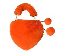 Diadema a juego de color brillante bolso de hombro de imitación en forma de corazón bolso de San Valentín bolsa de amor ene cadena para bolsos, amarillo, talla única