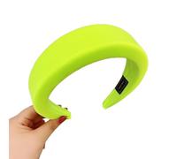 Diadema acolchada para mujer, diadema de esponja de color caramelo, diadema de tela suave, bandas elásticas para el cabello sin dientes, cintas gruesas para removedor de cuidado de la piel, verde