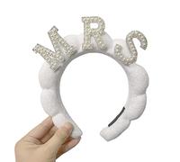 Diadema acolchada para novia con perlas para el cabello, diadema para desfile, graduación, tocado para novia y dama de honor