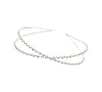 Diadema adornada con brillantes y a la moda en forma de intersección, accesorio para uso diario, citas, fiestas