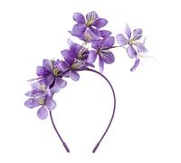 Diadema ajustable de flores de jazmín con hojas verdes, adorno floral para damas de honor, sesiones de fotos, accesorio para el pelo de novia