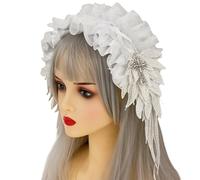 Diadema ajustable de moda que combina estética gótica punk con cómodo diseño de tela para creadores de tendencias, tocado de novia con temática oscura