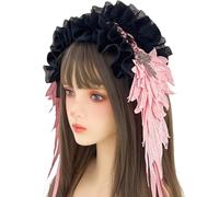 Diadema ajustable de moda que combina estética gótica punk con cómodo diseño de tela para creadores de tendencias, cruces de metal