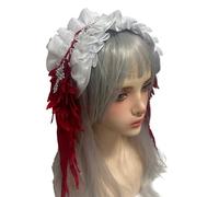 Diadema ajustable de moda que combina estética gótica punk con cómodo diseño de tela para creadores de tendencias, tocado de novia con temática oscura