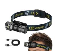 Diadema ajustable impermeable 2 en 1 con luces delanteras para la frente | Faros delanteros de trabajo al aire libre para acampar al aire libre, senderismo, correr, ciclismo, casco duro, supervivencia