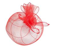 Diadema ajustable para fiesta de té para mujer con diseños de flores de tul transparente, clip para el pelo para despedida de soltera, evento de boda