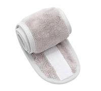 Diadema ancha ajustable para spa, para yoga, baño, ducha, maquillaje, lavado facial, accesorios de toalla suave, gorro de ducha (gris)