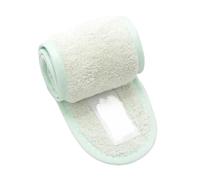 Diadema ancha ajustable para spa, yoga, baño, ducha, maquillaje, lavado facial, accesorios de toalla suave, gorro de ducha (verde claro)