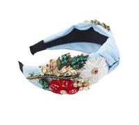 Diadema ancha de tela de ala ancha con diamantes de imitación, flores, diadema ligera para mujer, horquilla para el pelo 7