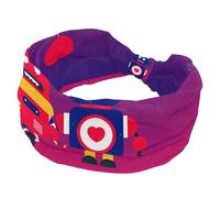 Diadema ancha para mujer, diseño de robot con texto en inglés "Happy Valentine's Day", banda elástica antideslizante, anudada por torsión, para entrenamiento, accesorios para el cabello