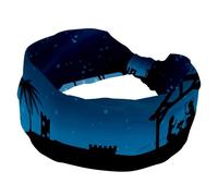 Diadema ancha y suave para mujeres y niñas, silueta de los 3 Reyes Magos Manger, diademas elásticas anudadas, diadema deportiva de moda para entrenamiento, yoga, gimnasio y correr