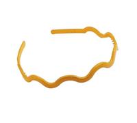Diadema antideslizante con cuadrícula geométrica ondulada de color caramelo for mujeres y niñas, accesorios for el cabello, tocados(Yellow)