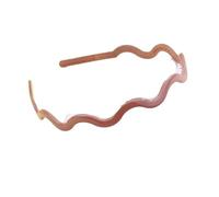 Diadema antideslizante con cuadrícula geométrica ondulada de color caramelo for mujeres y niñas, accesorios for el cabello, tocados(Coffee)
