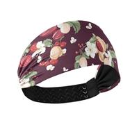 Diadema antideslizante de grosella espinosa, color morado, borgoña, para mujer, diademas elásticas para el pelo de mujer, para deportes atléticos, maquillaje, fútbol, baloncesto, coloridas estrellas