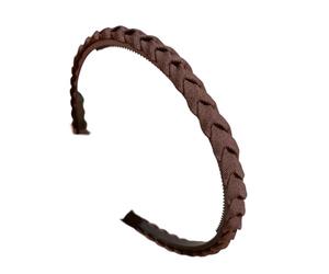 Diadema antideslizante para el cuidado de la piel, para maquillaje, suave, transpirable, diseño trenzado, para flequillo lateral, solución de domesticación