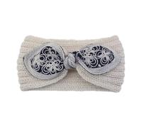 Diadema anudada bordada, diadema gruesa, turbante elástico de ganchillo, calentadores orejas, pañuelos for la cabeza for adultos, accesorios for el cabello invierno(Color-2)