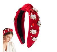 Diadema anudada con diamantes de imitación, diadema para el día de San Valentín para ella, parte ancha con nudo de moda, accesorio para el para pareja, novia, hermana, esposa, madre