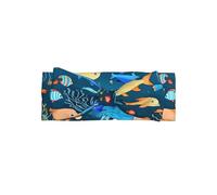 Diadema azul bajo el agua del mundo de los peces para bebé para niñas, diadema de poliéster suave y elástica, perfecta para recién nacidos, 0-6 meses, regalo para bebé, accesorio para fotos