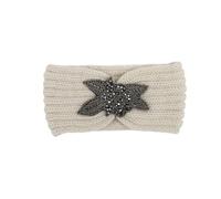 Diadema Beige Flores para Mujer y Niña Hecha a Mano de Lana | Tocado de Hilo de Lana, Banda Cabello Cálida, una Talla, Transpirable, para Spa y Ejercicio