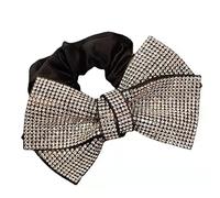 Diadema brillante de regalo para niñas y mujeres, lazos para el pelo, con elegante lazo francés brillante, pequeño soporte para cola de caballo para niñas