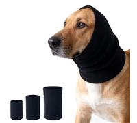 Diadema calmante para perros y gatos, de gran elasticidad, protección para orejas, aliviar la ansiedad contra el ruido, trueno, fuegos de artificio/aseo (pequeño+mediano+grande) (negro)