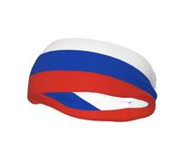 Diadema clásica con la Bandera de Rusia, Diadema Deportiva patriótica, Cinta elástica para el Sudor para Correr, fútbol y Baloncesto.