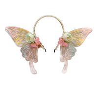 Diadema colorida de mariposa y flores para niños, accesorios de pelo de moda, diseño suave y cómodo para niñas de 3 años en adelante
