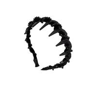 Diadema con acabado en la parte superior del cabello con diseño sinuoso y antideslizante for mujer(black)
