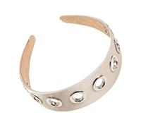 Diadema con anillos redondos decorativos, banda ancha elástica para mayor comodidad y encanto atlético