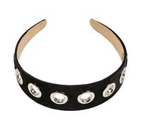 Diadema con anillos redondos decorativos, banda ancha elástica para mayor comodidad y encanto atlético