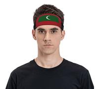 Diadema con bandera de Maldivas para hombres y mujeres, banda deportiva para viajes, yoga, fitness, ciclismo, baloncesto, fútbol, ejercicio, diademas que absorben la humedad