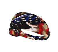 Diadema con bandera de soldado estadounidense, diadema elástica unisex, diadema que absorbe la humedad para deportes, correr, yoga.
