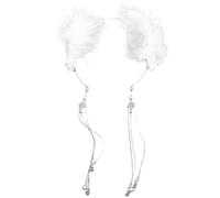 LVUNZJCA Diadema con Borlas Diadema con flecos, diademas de plumas, accesorios for el cabello Tocado para Mujer