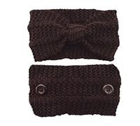 Diadema con botones anudados, turbante de punto cálido, elástico, calentador de orejas, orejeras suaves y anchas para envolver la cabeza, turbante de ganchillo, diadema trenzada de invierno