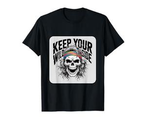 Diadema con Calavera Salvaje y Pelo Largo Camiseta