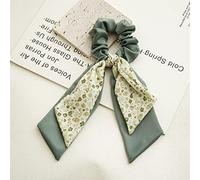 Diadema Con Cinta De Lazo De Doble Capa Con Estampado De Flores Para Niña, Accesorios Para El Cabello, Coleta Grande, Tocado De Cuerda Elástica Para El Cabello