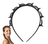 Diadema con clips - Pinza para flequillo profesional | Banda de pelo femenina | Pasadores dobles, Herramienta horquilla dentada en ABS sujeción segura cabellos cortos y largos