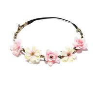 Diadema con corona de flores artificiales Diadema con corona Floral Artificial, accesorios for el cabello fiesta de damas honor for mujer Multicolor(Color21)