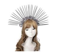 Diadema Con Corona Gótica De Lolita, Tocado Barroco Vintage De Iglesia De María, Piezas For Hacer Tú Mismo para Diversas Ocasiones(10)