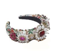 Diadema con cuentas de diamantes de imitación para mujer, accesorios para el cabello, joyería AY08-Multi