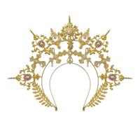 Diadema Con De Halo Dorada Brillante, Tocado De Diosa Lolita, Diadema Gótica Con De De Halo, Accesorios Para Cabello Para Fiesta De Cosplay.