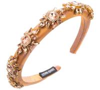 Diadema con diamantes de imitación para mujer, estilo francés, flor de, diadema informal para mujer, de boda bordada para fiesta