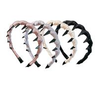 Diadema Con Dientes 4 Unidades | Diadema de Onda | Reversible para Boda Fiesta Cumpleaños Novia