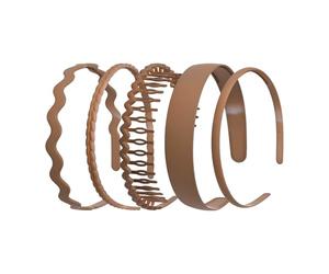 Diadema con Dientes - Accesorios Antideslizantes para la Cabeza,5 Piezas Diadema para Lavado de Cara | para Chicas Adolescentes Ejercicio Yoga Uso