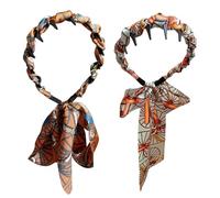 Diadema Con Dientes,Tela Envuelta En Peine Para Cabello - 2 Unidades Antideslizante Para Uso Diario Fiestas Bodas Viajes Citas Noche Vacaciones