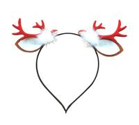 Diadema con diseño de cuernos de ciervo de Navidad, realista, tela suave, duradera, C