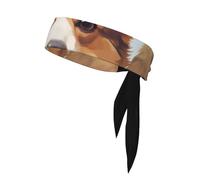 Diadema con Estampado de la Bandera de Cabo Verde y Corgi Smiley, Unisex, para Fitness, Correr, Tenis, Baloncesto y Karate.