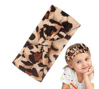 Diadema con estampado de leopardo,Diadema con estampado de leopardo Niños - Turbante ancho de pelo de, con suave y elástica para bebés recién nacidos, niños, accesorios para el cabello