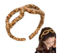 Diadema con estampado de leopardo, diadema para gafas de sol, accesorio de moderno y cómodo para mujer, , elástica y versátil para el uso diario, deportes y peinado