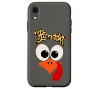 Diadema con Estampado de Leopardo y Cara de Pavo para Acción de Gracias, Mujeres Carcasa para iPhone XR